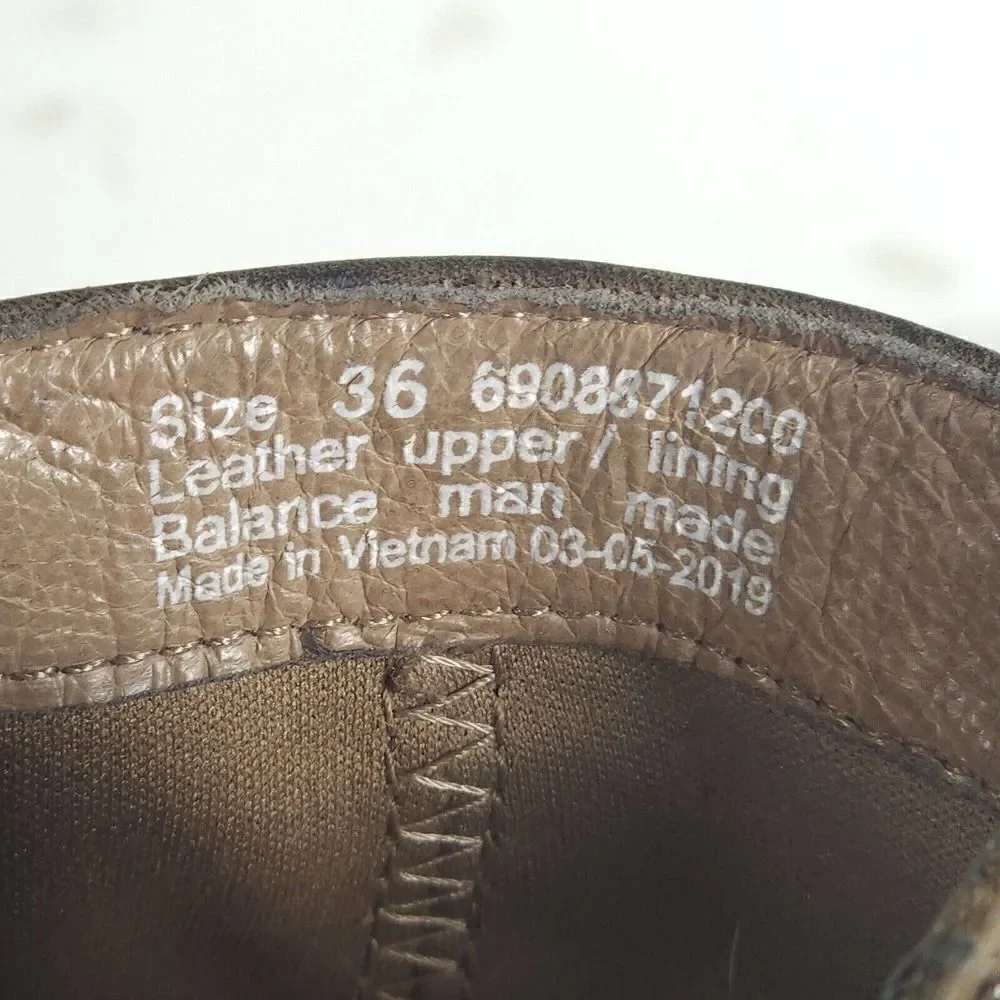 Dansko Women's Lia US5-5,5 EU36 Burnished Nubuck Mushroom Ankle Mid Wedge Boot